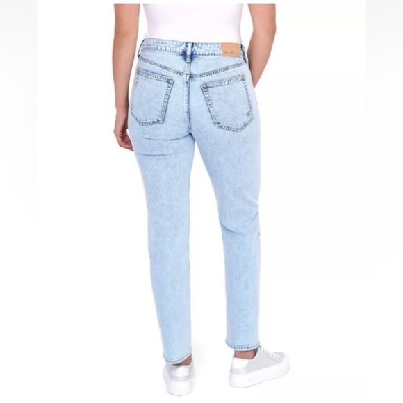 NWT Seven7 | High Rise Slim Straight Jean Plus Size 14 Lightwash 90s 80s - Picture 6 of 15